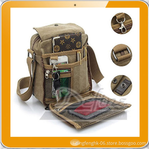 Men's Multi-functional Outdoor Sports Canvas Messenger Handbag